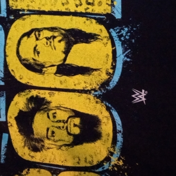 WWE  Enzo& Big Cass TSHIRT M Navy Yellow - Picture 3 of 6